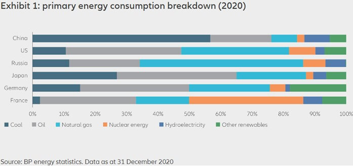 Podział zużycia energii pierwotnej (2020)