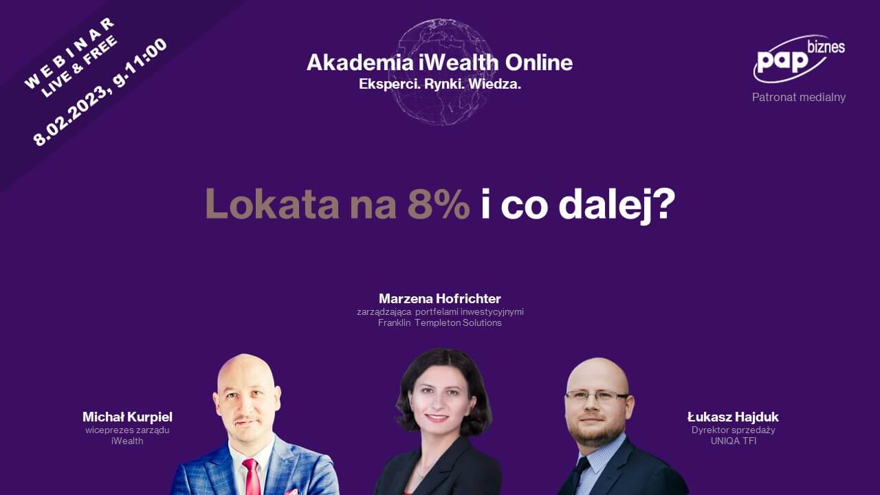 Akademia iWealth-Lokata na 8% i co dalej? Webinar 8.02.2023.